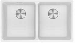 Franke Maris MRG 220-35-35 Fragranite Polar White Double Sink Flush Mount