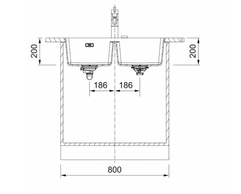 Franke Maris MRG 220-35-35 Fragranite Matt Black Double Sink Flush Mount