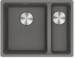 Franke Maris MRG 160-34-15 Fragranite Stone Grey Sink, Left Basin Undermount 125.0688.519