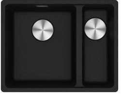 Franke Maris MRG 160-34-15 Fragranite Matt Black Sink, Left Basin Undermount 125.0688.523
