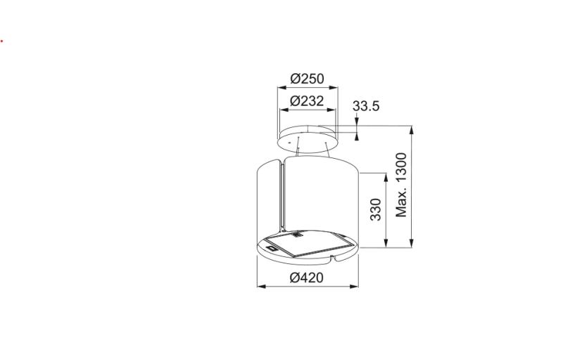 Franke Smart Suspended island matt white extractor hood 42cm 345.0654.932