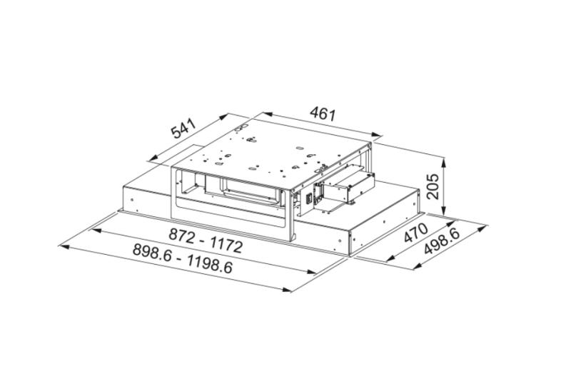 Franke Mythos ceiling unit stainless steel extractor hood 90cm 350.0679.881