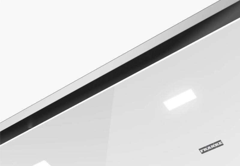 Franke Maris ceiling unit white glass extractor hood 90cm 350.0679.879