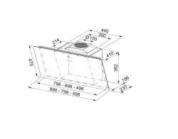 Franke Smart vertical black glass extractor 60cm 110.0377.736