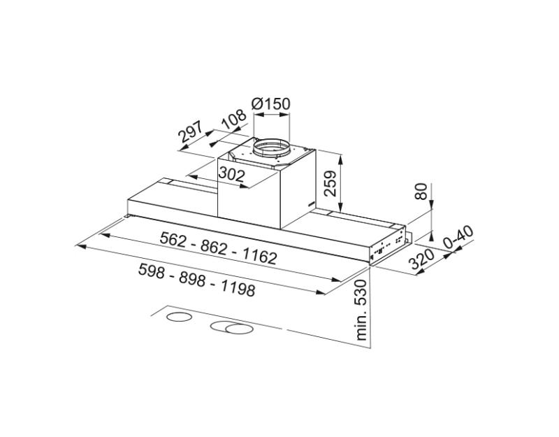 Franke Maris Style Drip Free built-in stainless steel extractor hood 60cm 305.0662.836