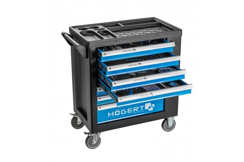 Hoegert 7-drawer tool cabinet with a side door with accessories 544 pcs. 1208962010