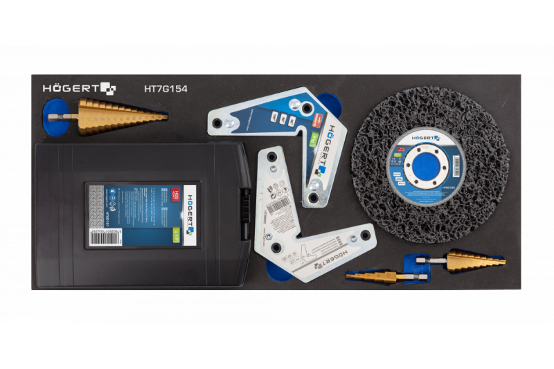 Hoegert 7-drawer tool cabinet with a side door with accessories 544 pcs. 1208962010