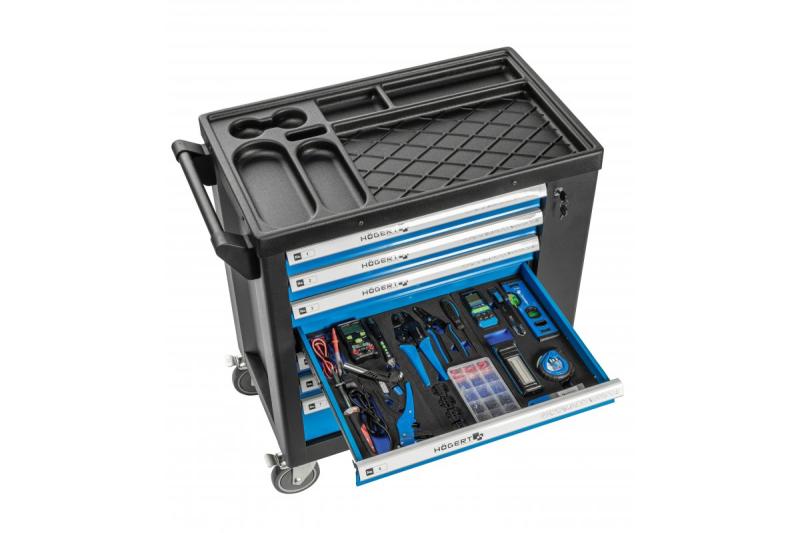 Hoegert 7-drawer tool cabinet with a side door with accessories 544 pcs. 1208962010