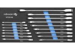 Hoegert Combination ratchet spanner set 16 pcs technical foam 1208962053