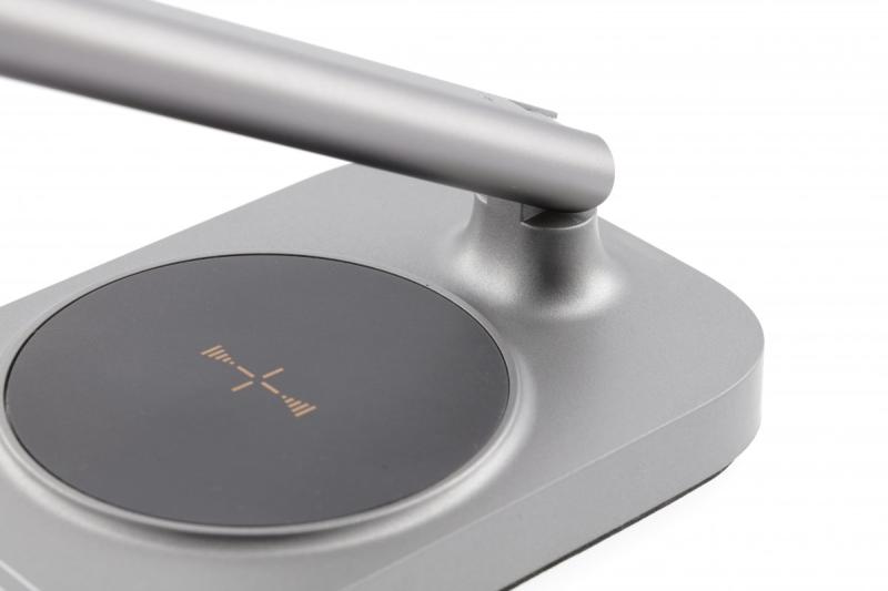 Decor Desktop lamp Bressi 8W 450lm AC220-240V 3-CCT Wireless Charging USB PF>0 5 RA>80 Grey 1208962480