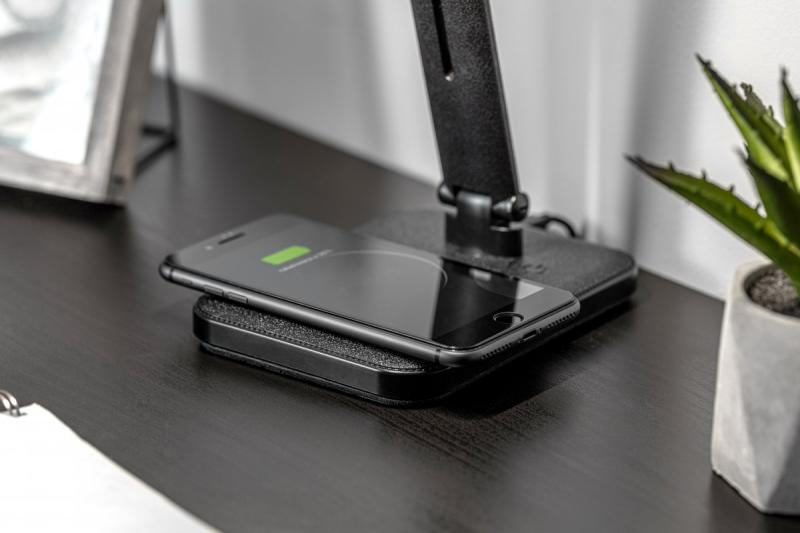 Decor IZUKA LED desk lamp 6W 400lm AC220-240V 50/60Hz CCT inductive charger black 1208962497