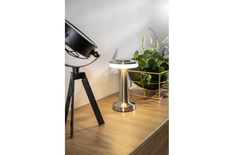 Decor Monum Desk Lamp 3W 200lm DC 5V 1A 3000 K 3 st. Dimming battery 1800 mAh inox 1208962503