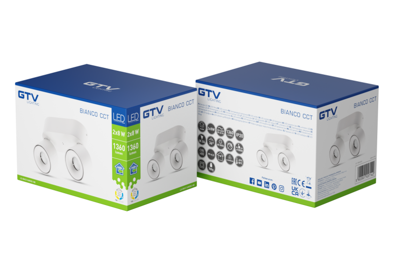 Decor LED luminaire BIANCO CCTt 16W 680lm AC220-240V 50/60 Hz Ra≥80 IP20 36° 2700/3300/4000K round. white 1208962673