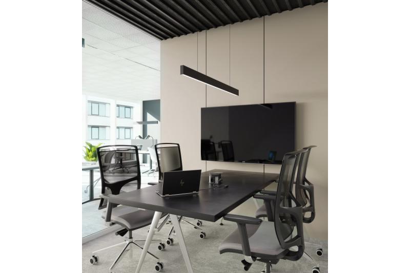 Decor LED suspended luminaire LIVIA 40W 3600lm AC220-240V 50-60Hz 100° RA>80 IP20 AL/PC 4000K 120cm black 1208962913