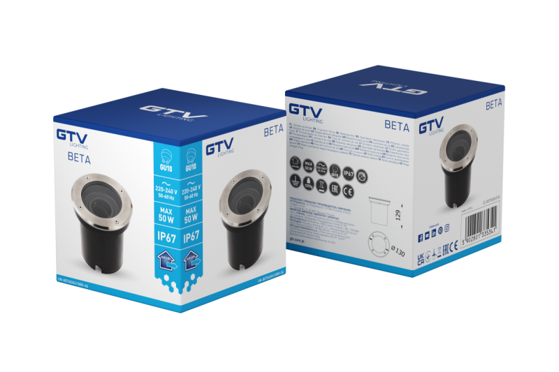 Decor INRUN LUMINAIRE BETA-O with adjustable angle max.50 W GU10 IP67 AC220-240V 50/60Hz inox 1208963698