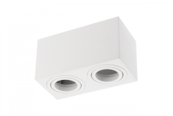 Decor Ceiling fixture AVEIRO DUO aluminium 160x80x85mm IP20 max 20W*2 square white 1208963825