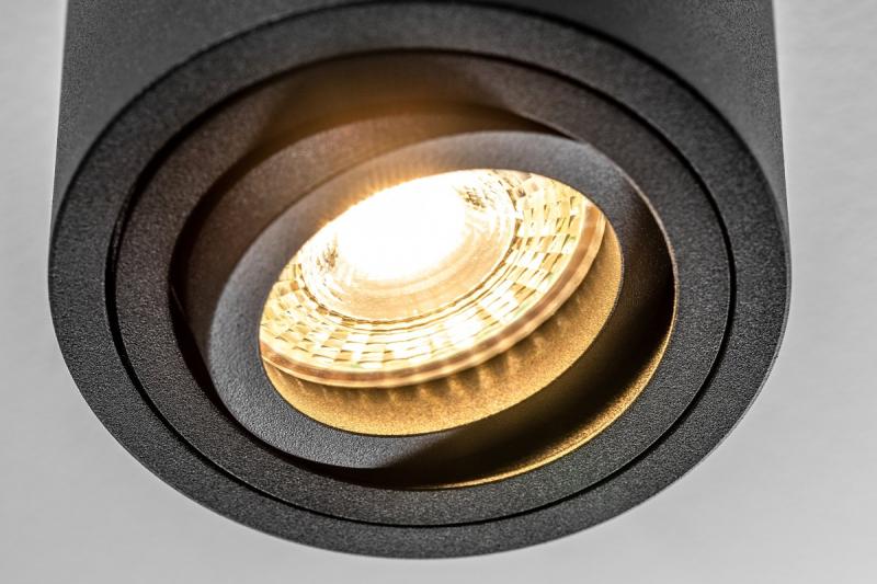 Decor Ceiling luminaire AVEIRO BIS aluminium 80x90mm IP20 max 20W round black 1208963838