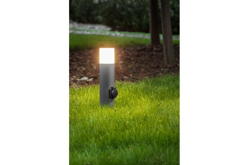 Decor CORTA-P 40 garden lamp E27 MAX.25W IP44 AC220-240V 50-60Hz socket max. 3000W bollard graphite 1208963861