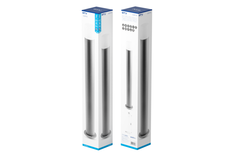 Decor Garden fixture CORTA-P 80 E27 MAX.25W IP44 AC220-240V 50-60Hz pole anthracite 1208963863