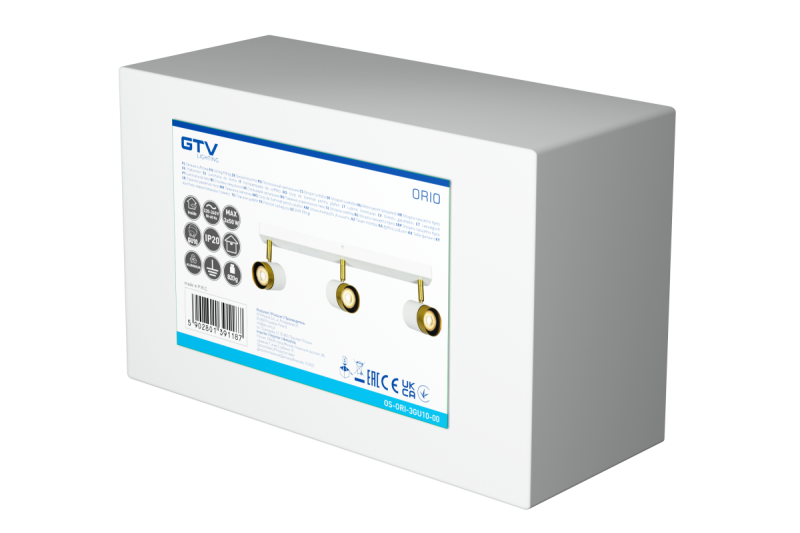 Decor Ceiling luminaire ORIO aluminum 43.0x5.5x14.0 IP20 3*GU10 max. 50W round white 1208963966