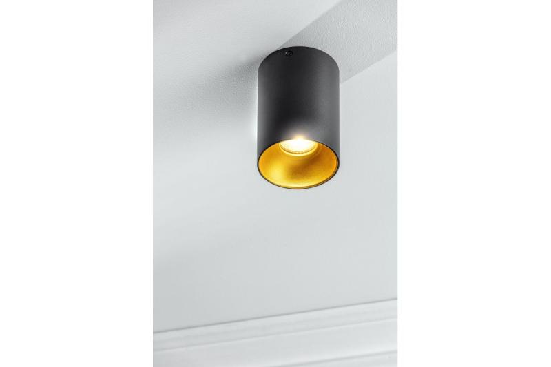 Decor Ceiling fixture TENSA alum. 96x140 IP20 GU10 round black 1208964018