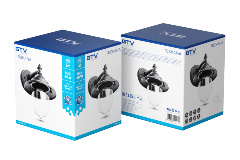 Decor Garden luminaire TOSKANA-AD E27 MAX.60W IP54 AC220-240V 50-60Hz flat black 1208964026