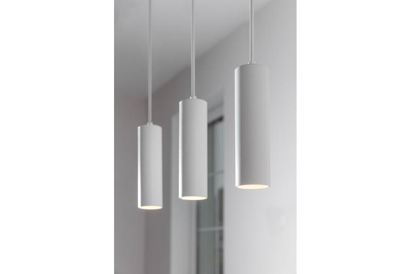 Decor Suspended luminaire TRESOS II 3xGU10 aluminum IP20 max. 3x20W white 1208964031