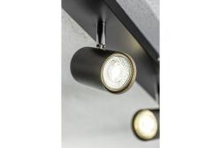 Decor Ceiling luminaire VENETO IP20 max. 20W 5 x GU10 round black 1208964044