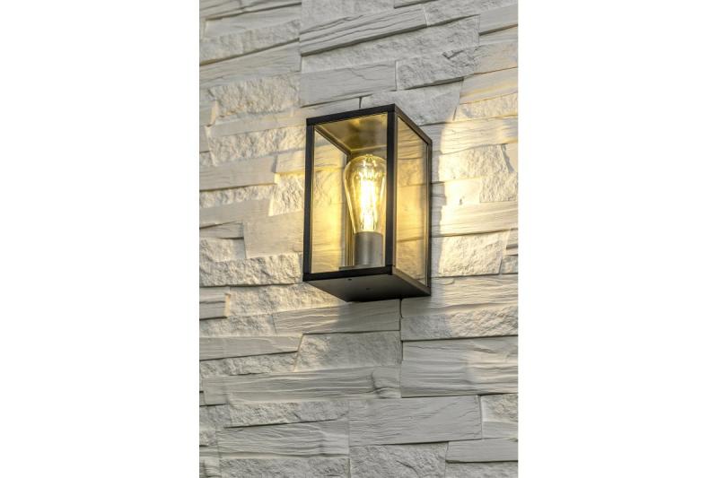 Decor Garden fixture VENTANA-AU E27 MAX.20W IP54 AC220-240V 50-60Hz upper sconce straight black 1208964048