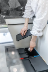 Garbi Basket B-60-3 sorting waste system for 60cm drawer including holder and 3 waste bins 1208964399