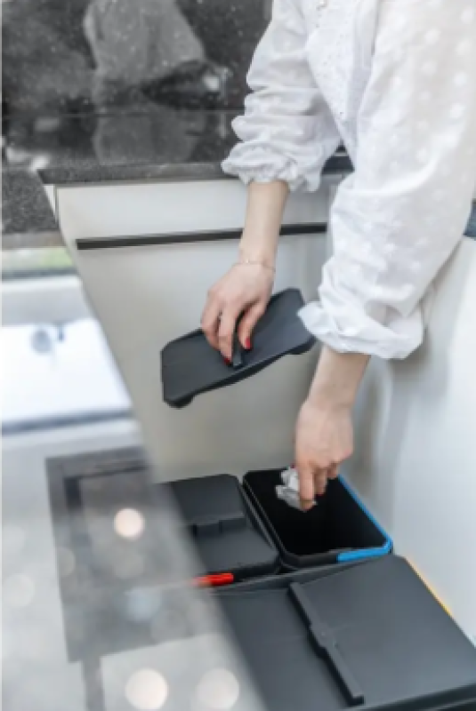 Garbi Basket B-60-3 sorting waste system for 60cm drawer including holder and 3 waste bins 1208964399