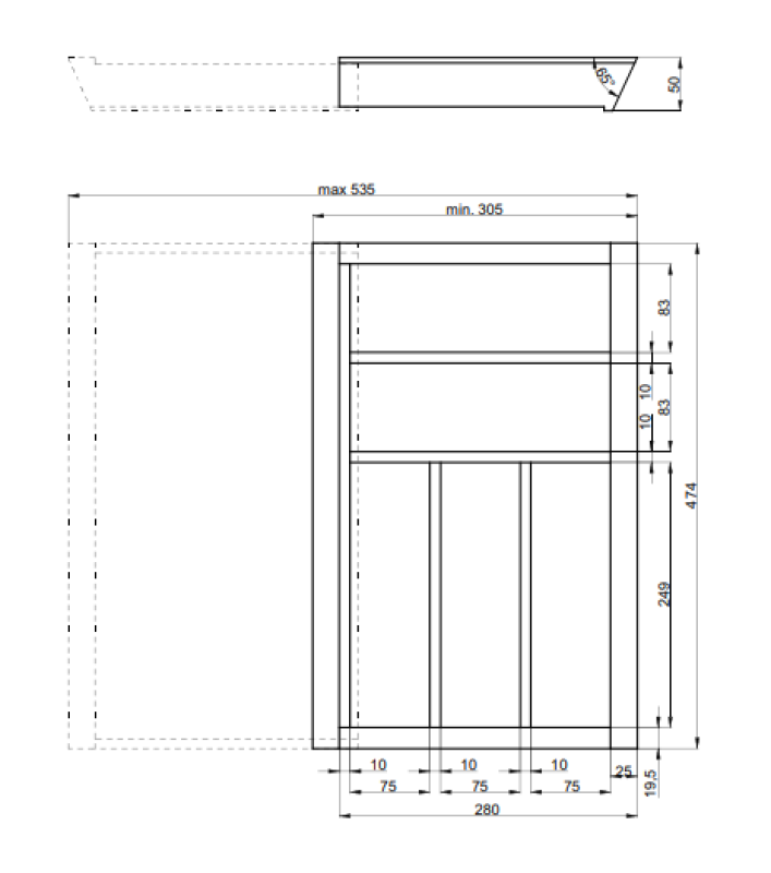 Decor Cutle Cutlery Trays Adjustable Cutlery Rack Color Beech 1208966290