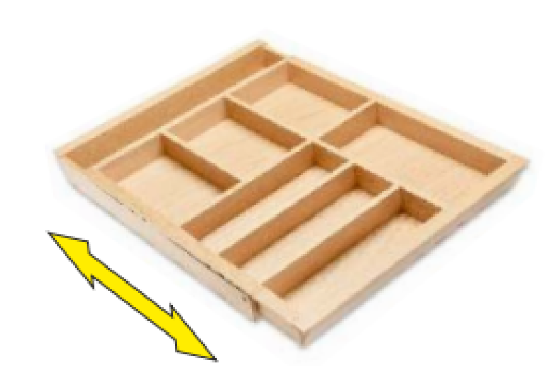 Decor Cutlery Tray Kitchen Adjustable Insert for 600-1000mm Cabinets 1208966291