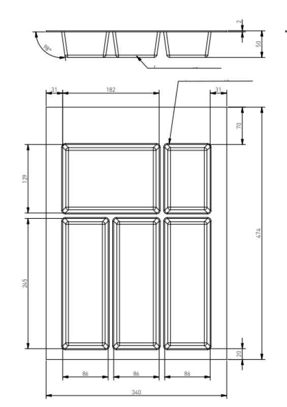 Decor Cutle Cutlery Trays Insert for Kitchen Drawer 400 Anthracite 1208966374