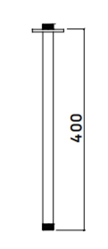 WaterEvolution Flow Ceiling Support 40cm PVD Copper T164540CPE