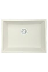 GraniteMy Universal granite white sink 55x40 cm white countertop, undermount, and flush mount with white plug 1208967153