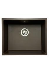 GraniteMy Universal granite café sink 50x40 cm top-mounted, undermount and flush-mount with stainless steel plug 1208967227