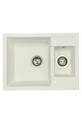 GraniteMy Smart extra shallow 1.5 granite countertop white sink 58x44cm 1208967418