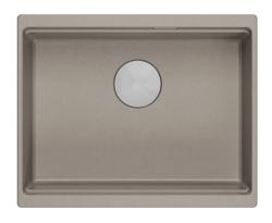 Quadri Newport II taupe granite undermount sink 560x450mm with stainless steel plug and cap 1208967453