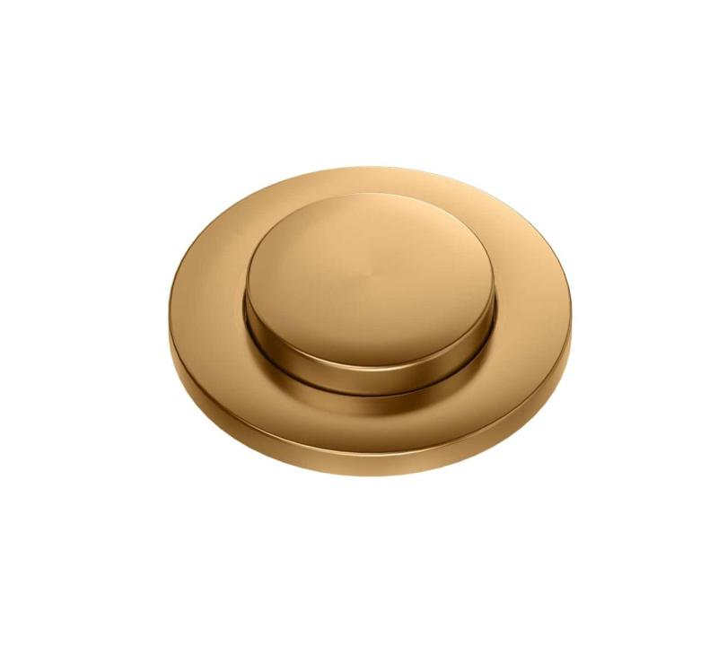 Quadri London copper drain set including overflow and push-to-open button copper 1208967545