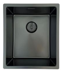 Pure.Sink Prestige sink PVD gun metal 34x40cm 10mm radius undermount,flush mount,topmount PPG3440-61