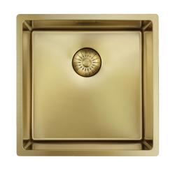 Pure.Sink Prestige sink 40x40 cm PVD Gold 10mm radius undermount, flush mount, and top mount PPG4040-60