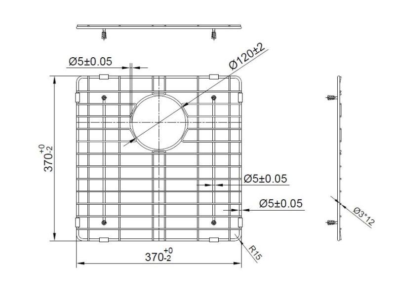 Pure.Sink Prestige bottom rack 40 Copper PPGGD40-62