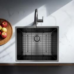 Pure.Sink Prestige bottom grid 50 Gun Metal PPGGD50-61