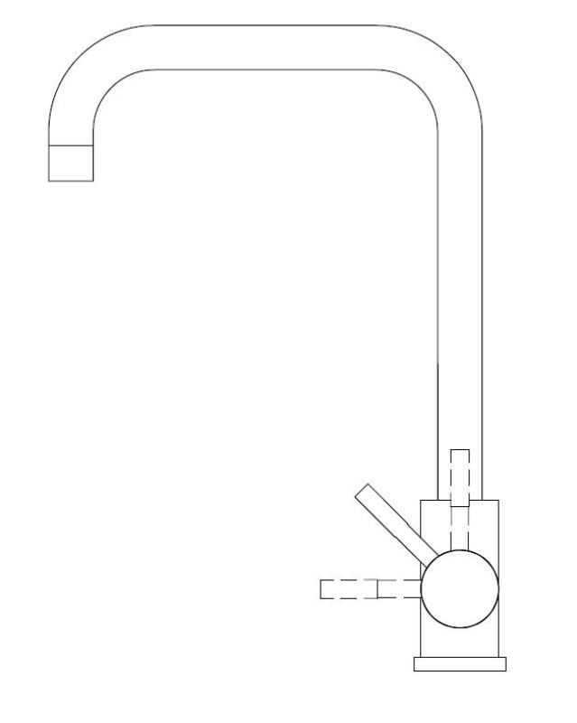 Pure.Sink Elite Steel Pure kitchen faucet PVD Gun metal PS8010-61