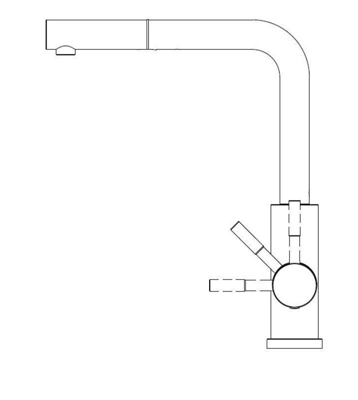 Pure.Sink Elite Steel Spark-S kitchen faucet PVD Gun Metal with pull-out spout PS8041-61