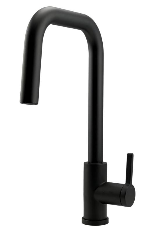 Pure.Sink Elite Steel Crystal-S kitchen faucet Matte Black with pull-out spout PS8050-10