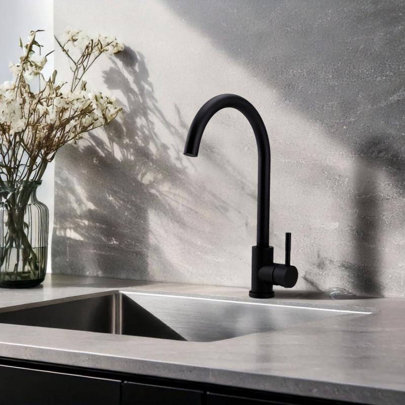 Pure.Sink Elite Steel Stream kitchen faucet Matte Black PS8044-10