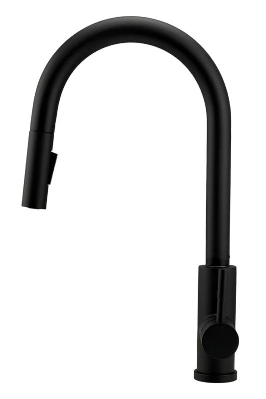 Pure.Sink Elite Steel Stream-S kitchen faucet Matte Black with pull-out spout PS8045-10