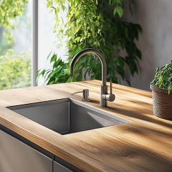 Quadri Manchester Built-in Soap Dispenser Anthracite - Top Refillable 1208967656